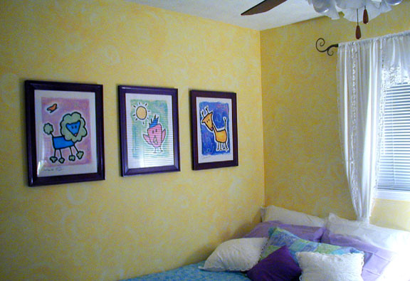 Here they are hanging in my nursery